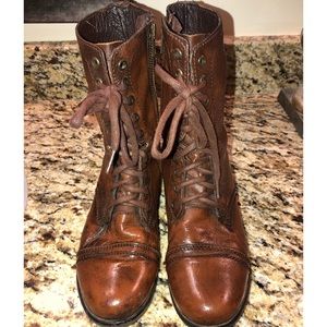 Size 8 Steve Madden Troopa Leather Combat Boots